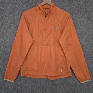 Columbia Jacket Womens M Orange Packable 1/2 Zip Windbreaker Vented Athletic